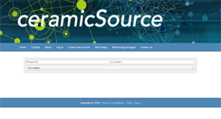 Desktop Screenshot of ceramicsource.org