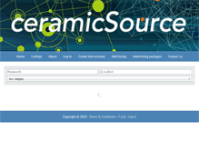 Tablet Screenshot of ceramicsource.org